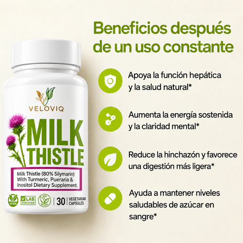 Veloviq Milk Thistle - 3 frascos + 3 gratis
