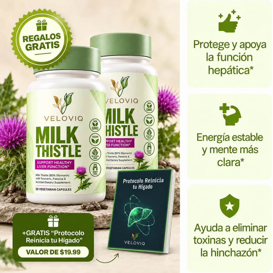 Veloviq Milk Thistle - 2 frascos + 2 gratis